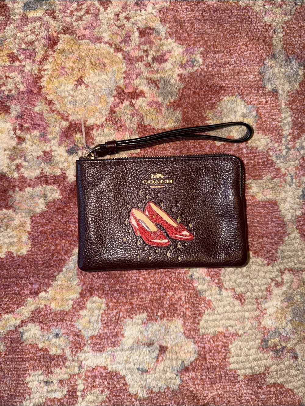 Coach Wizard of Oz Ruby Slippers Zip Wristlet